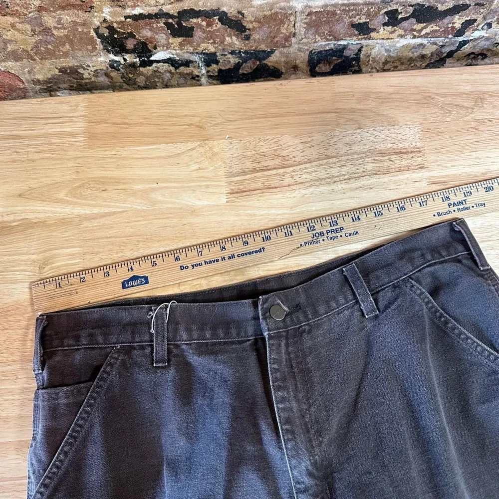 Carhartt B11 DKB Brown Washed Duck Canvas Carpenter Workwear Pants Mens 38x30